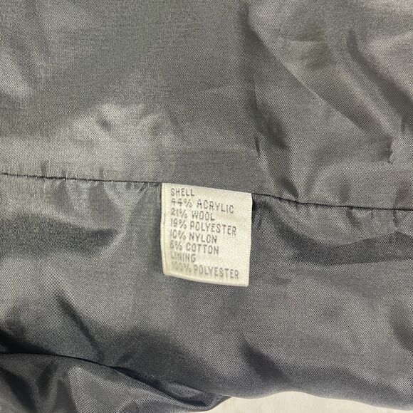 Talbots Wool Blend Blazer Italian Fabric 14P Gingham Plaid Cropped Careerwear - Picture 10 of 13